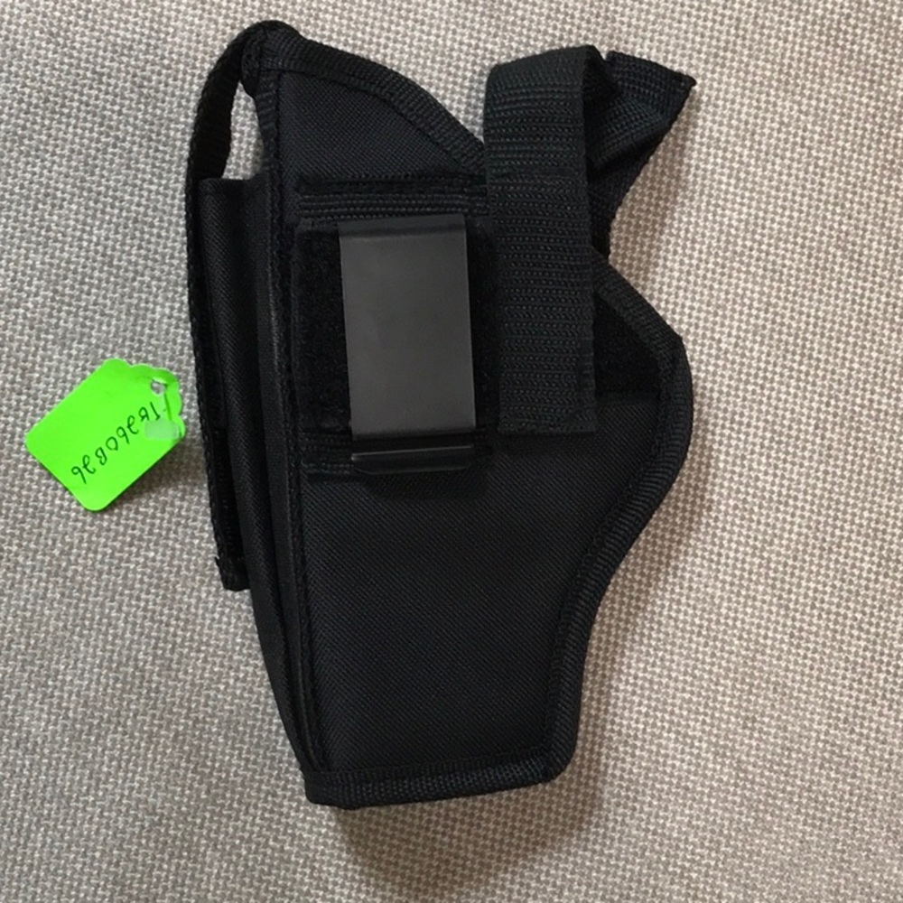 Black Ambidextrous Belt Holster with pouch Size 26